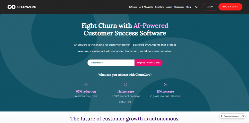 Home page of ChurnZero