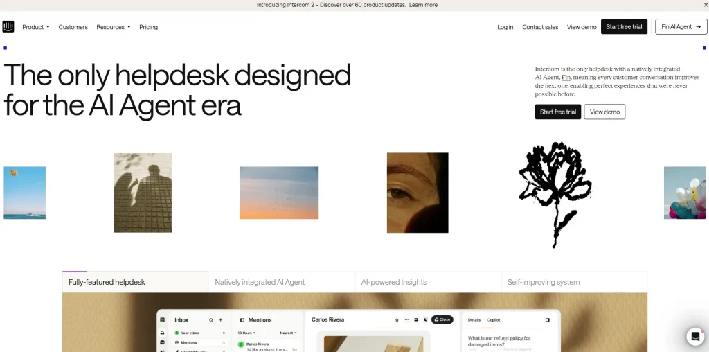 Home Page of Intercom