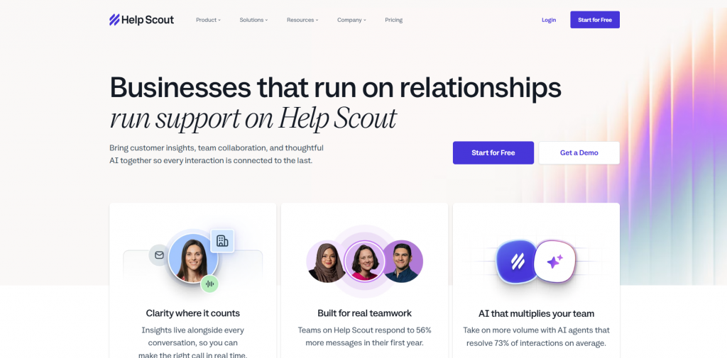 Home Page of Help Scout