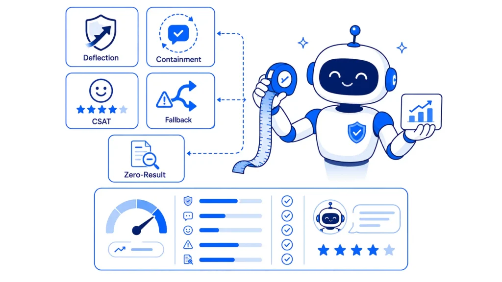 Key metrics for evaluating chatbot performance.