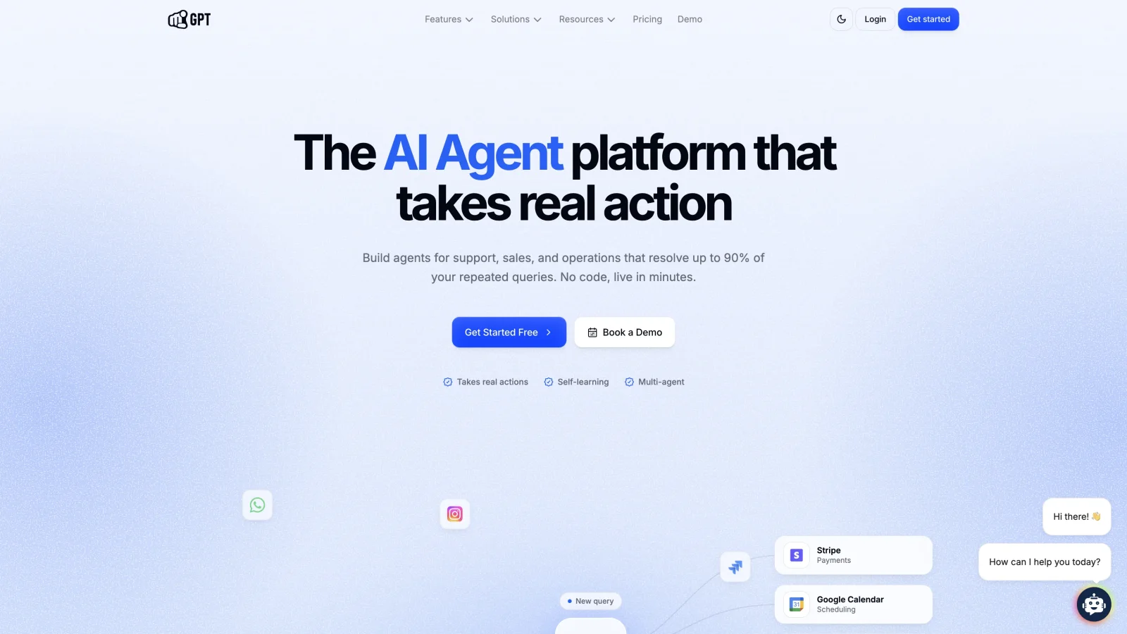 YourGPT AI Agent platform for support, sales, and operations
