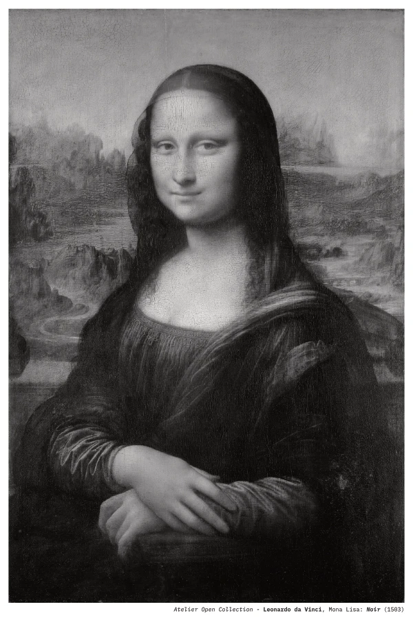 Mona Lisa: Noir Edition print preview