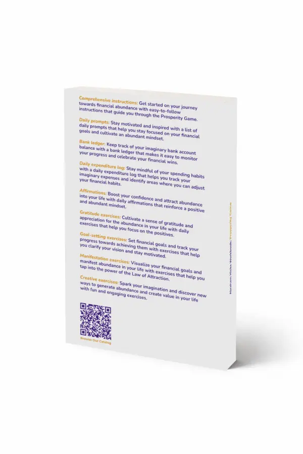 Abraham Hicks Journal: The Prosperity Game — Back cover