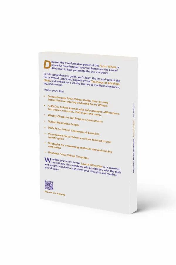 Abraham Hicks Workbook: Focus Wheels — Back cover