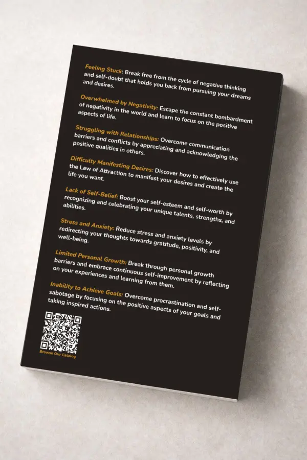 Abraham Hicks Workbook: My Book of Positive Aspects — Back cover