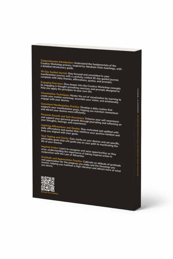 Abraham Hicks Workbook: The Creative Workshop — Back cover