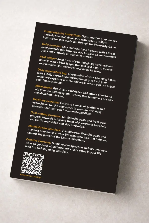 Abraham Hicks Workbook: The Prosperity Game — Back cover