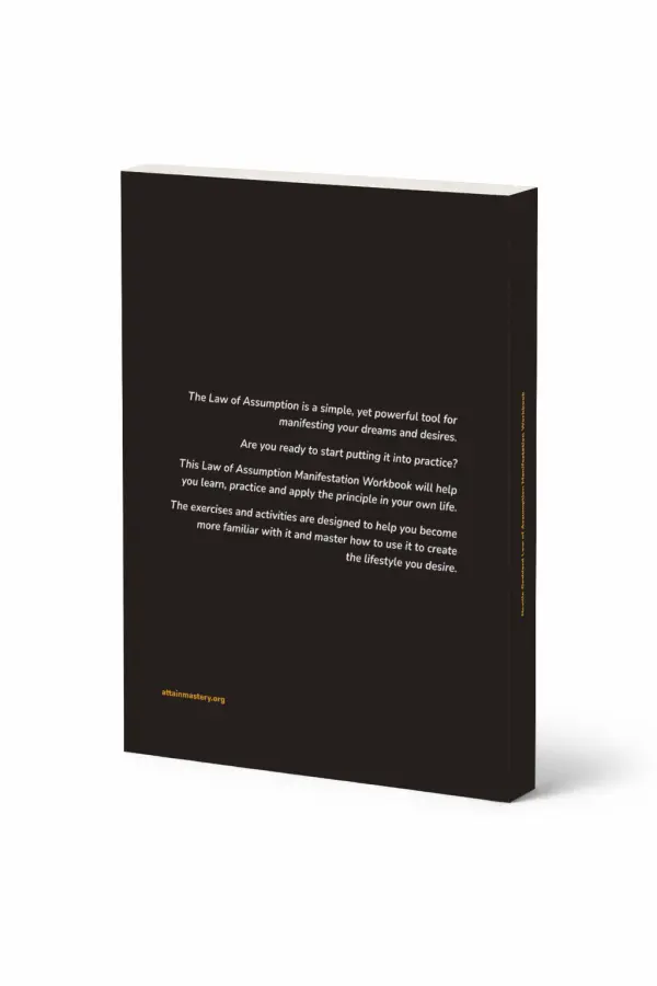 Law of Assumption Workbook — Back cover