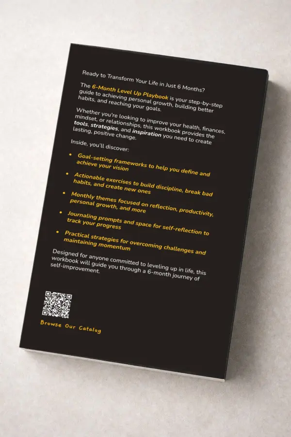 Level-up Playbook — Back cover