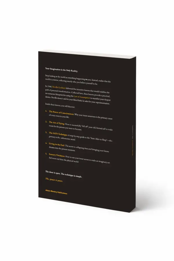 Neville Goddard Master Class: The 5 Lessons — Back cover