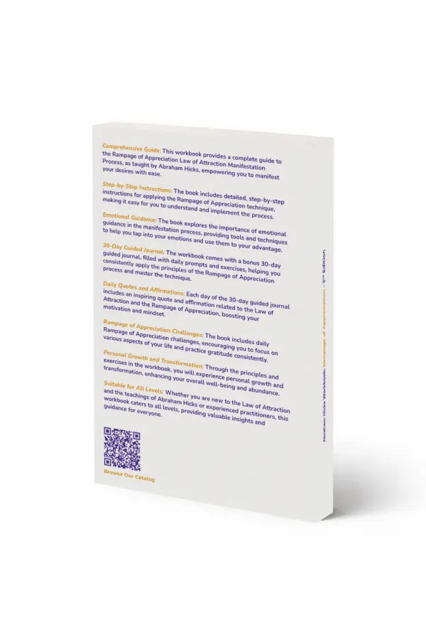 Rampage of Appreciation Workbook — Back cover