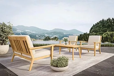 Jensen Outdoor Innova Trellis Ipe Wood Lounge Chair | AuthenTEAK