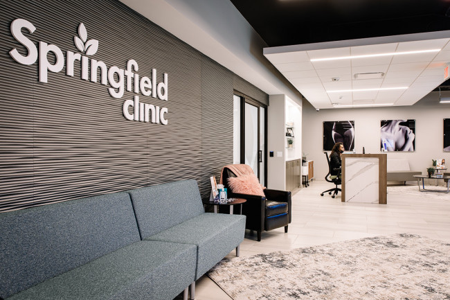 Patients are able to use the comfortable, modern waiting space before being taken back for their appointment.