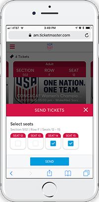 Send Options screen