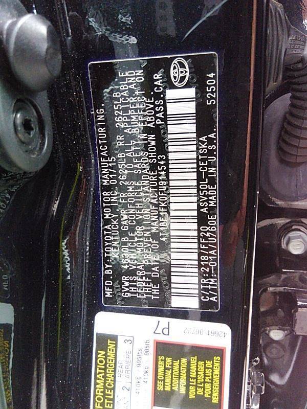 Florida Fine Cars - Used TOYOTA CAMRY 2015 MIAMI Se