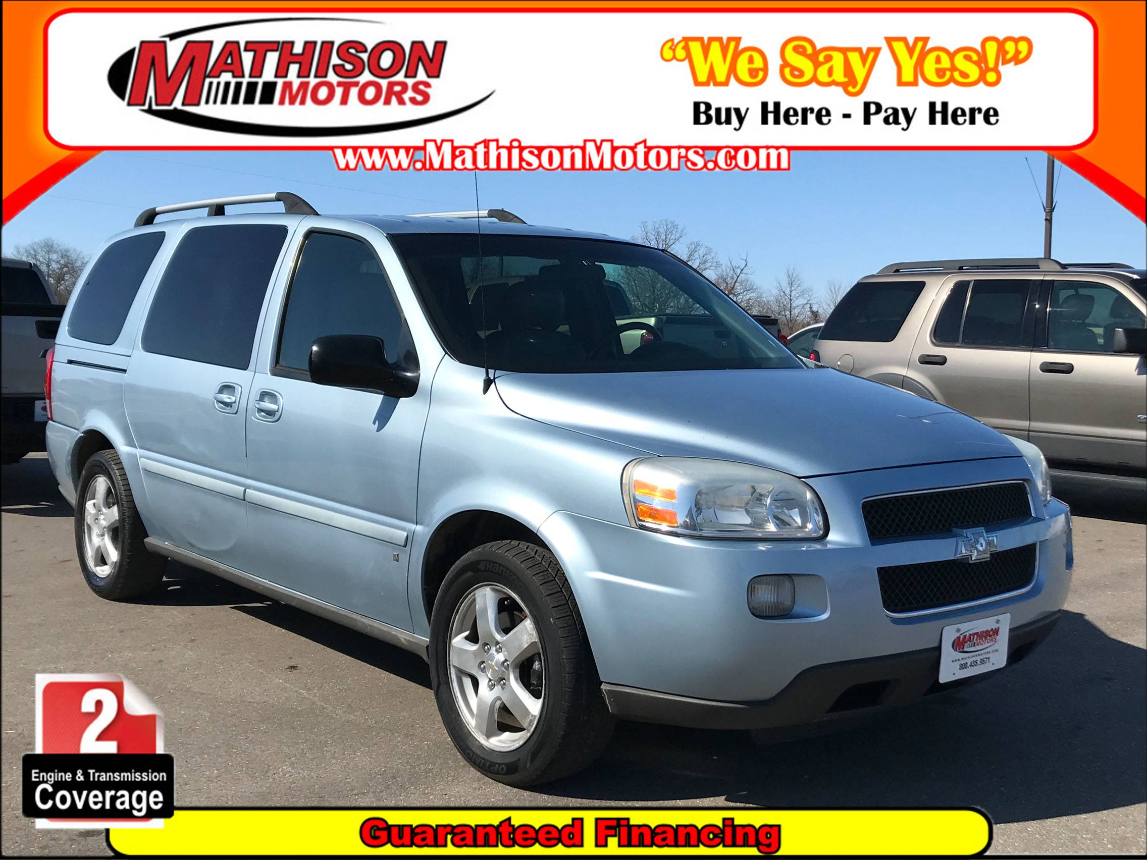 JP Motors Inc DBA Mathison Motors - Used vehicle - Unknown CHEVROLET UPLANDER 2007