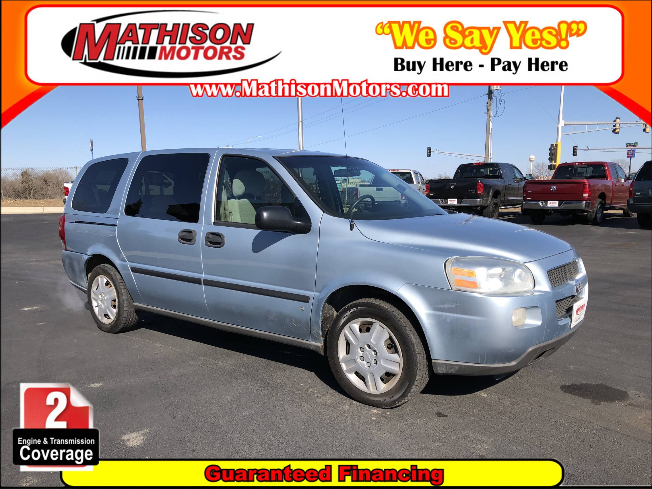 JP Motors Inc DBA Mathison Motors - Used vehicle - Passenger Van CHEVROLET UPLANDER 2007