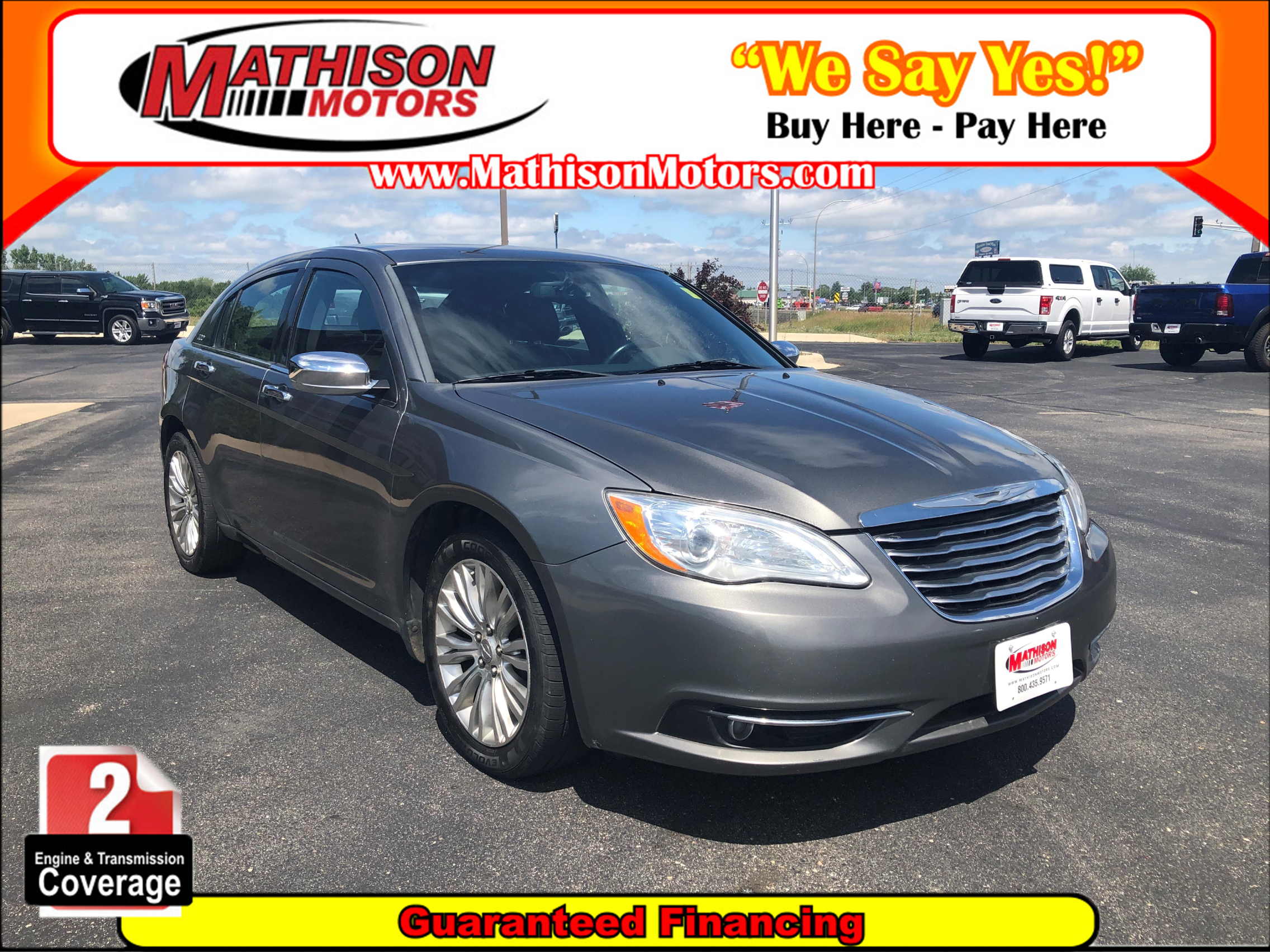 JP Motors Inc DBA Mathison Motors - Used vehicle - Sedan CHRYSLER 200 2012