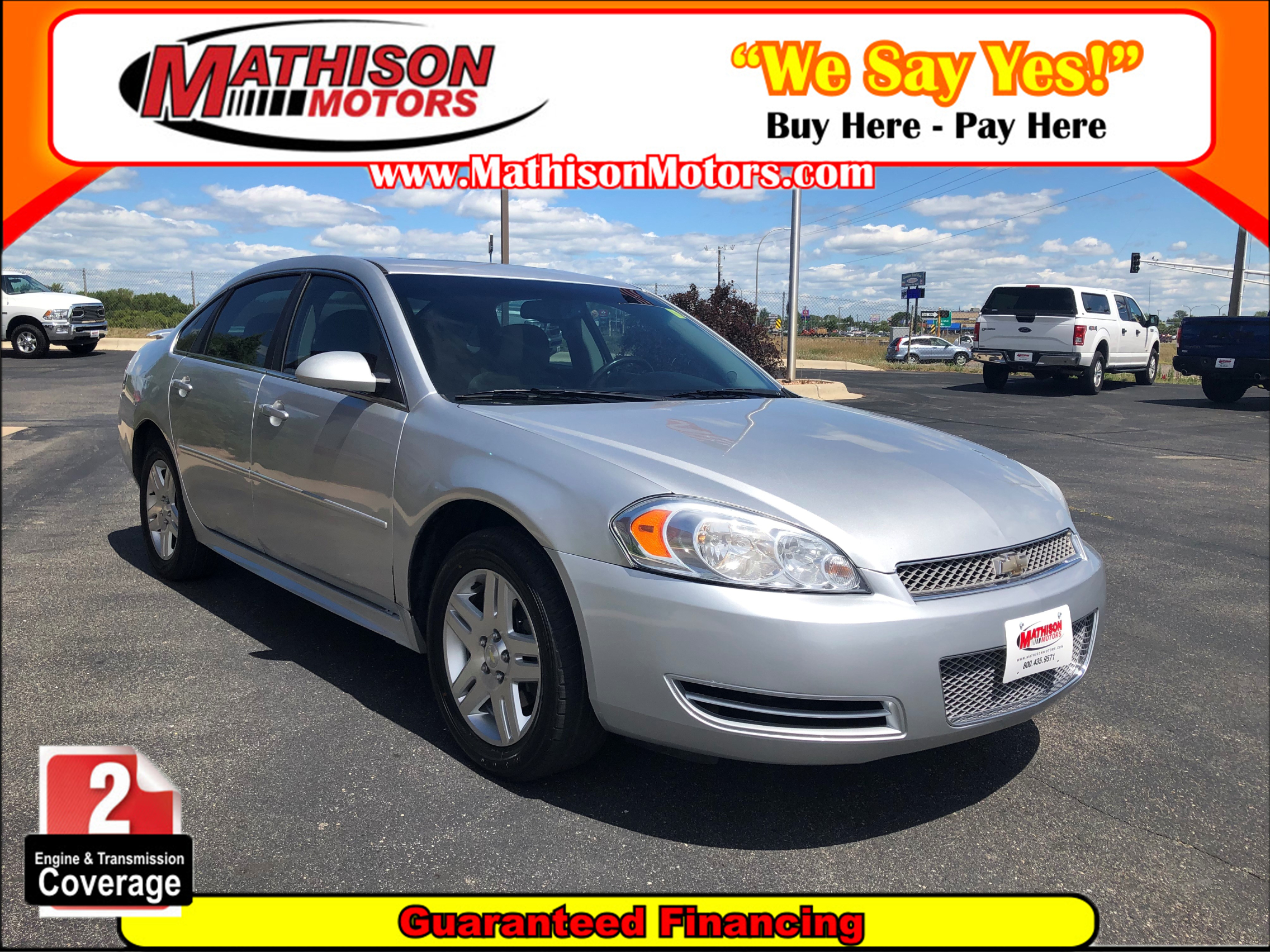 JP Motors Inc DBA Mathison Motors - Used vehicle - Sedan CHEVROLET IMPALA 2012