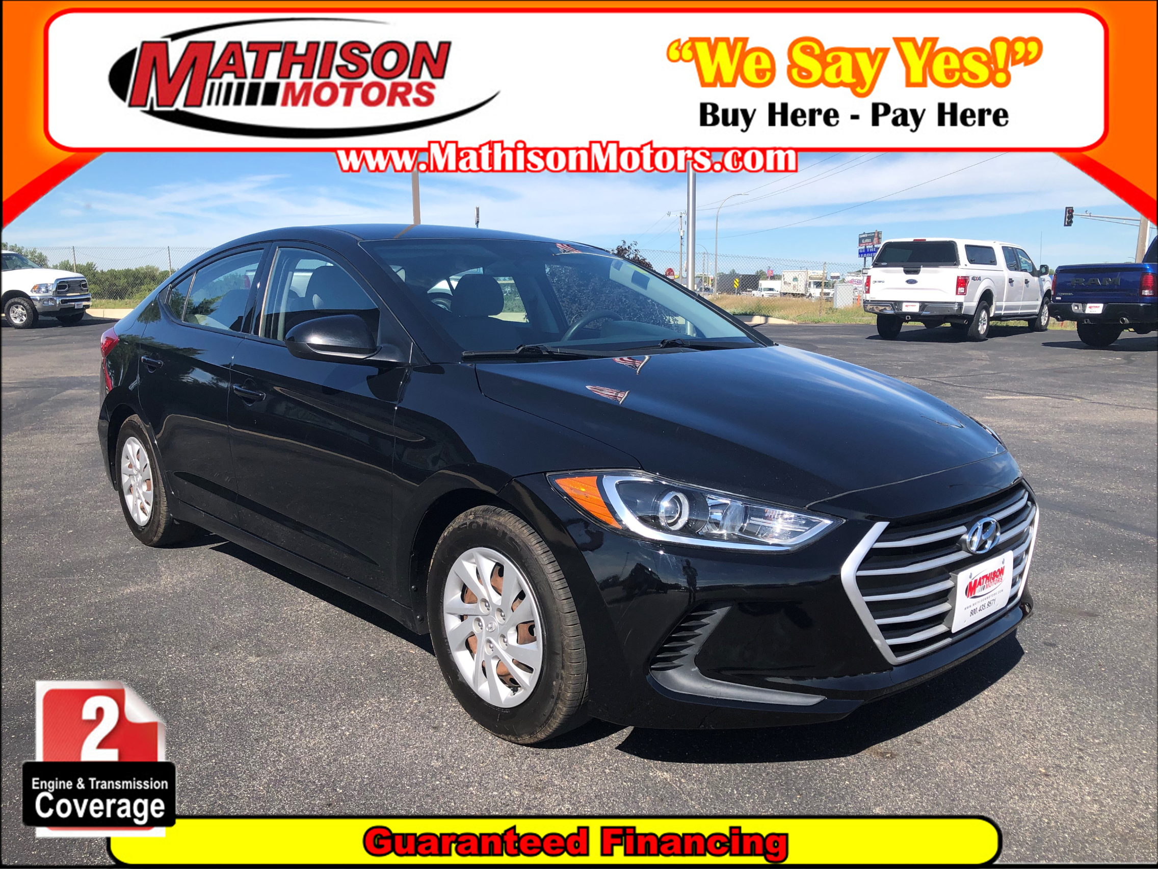 JP Motors Inc DBA Mathison Motors - Used vehicle - Sedan HYUNDAI ELANTRA 2017