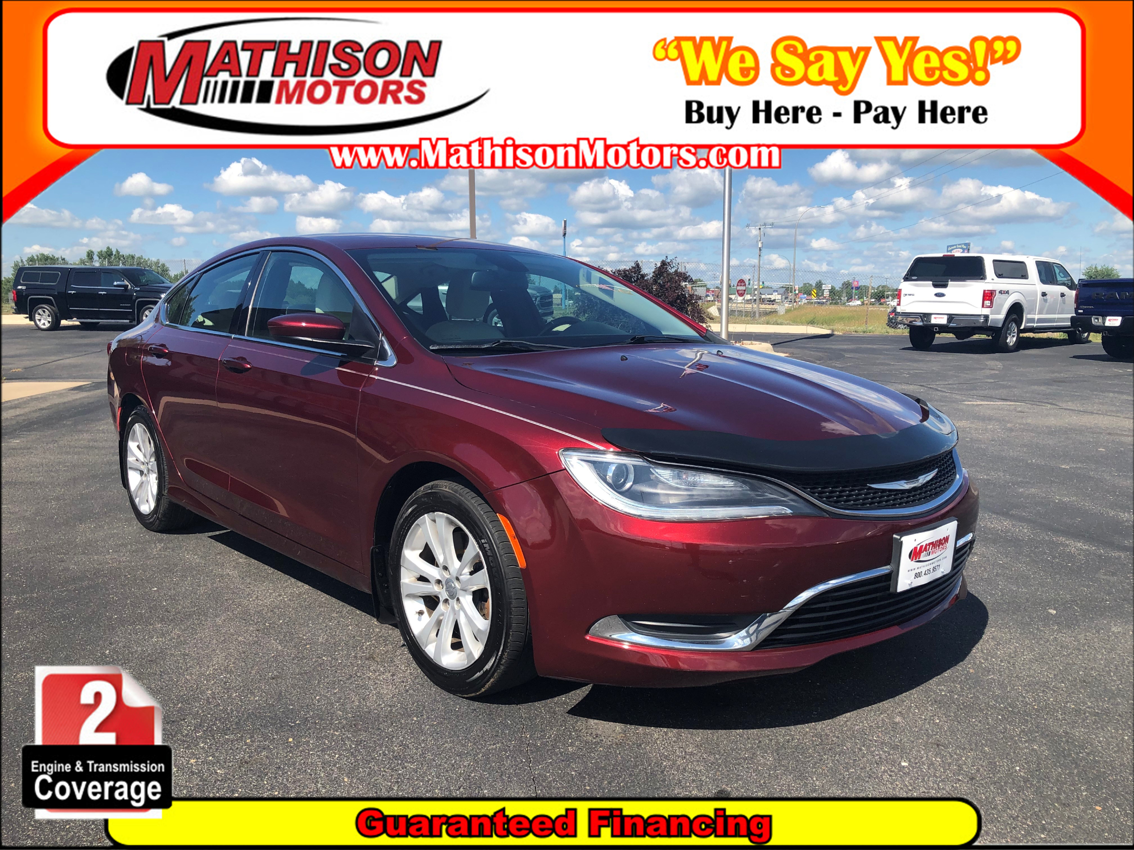 JP Motors Inc DBA Mathison Motors - Used vehicle - Sedan CHRYSLER 200 2016