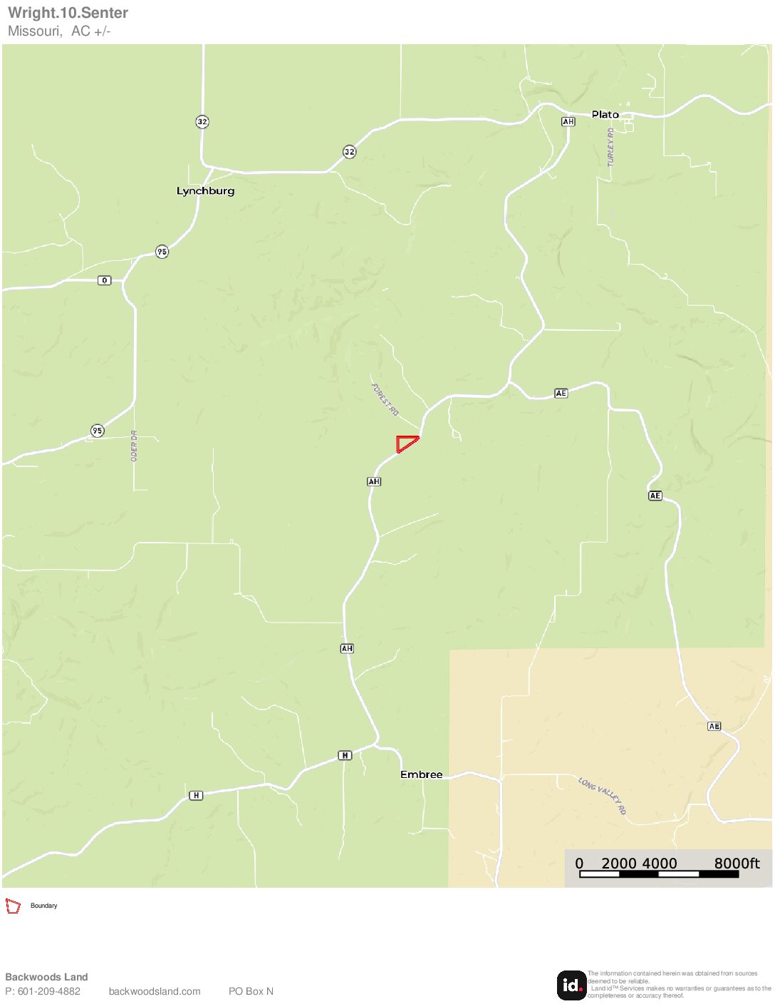 Wright 10 Senter Location Map