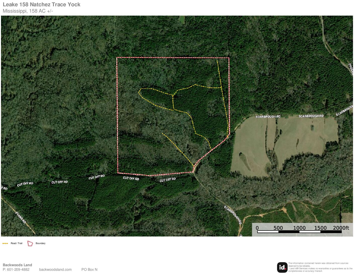 Leake 158 Natchez Trace Yock River Mapset