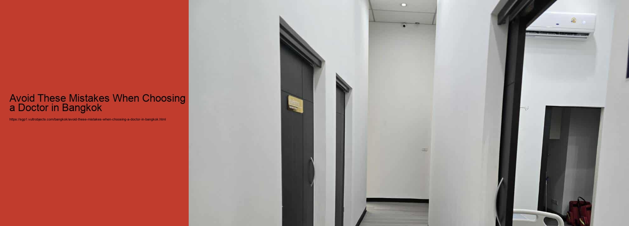 Avoid These Mistakes When Choosing a Doctor in Bangkok