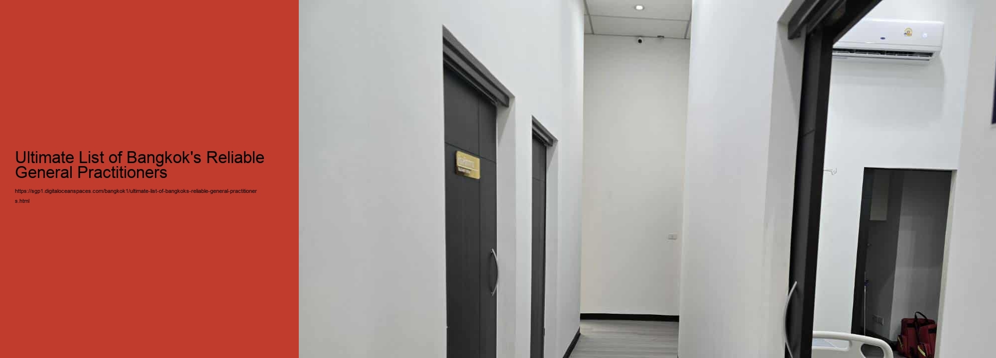 Ultimate List of Bangkok's Reliable General Practitioners