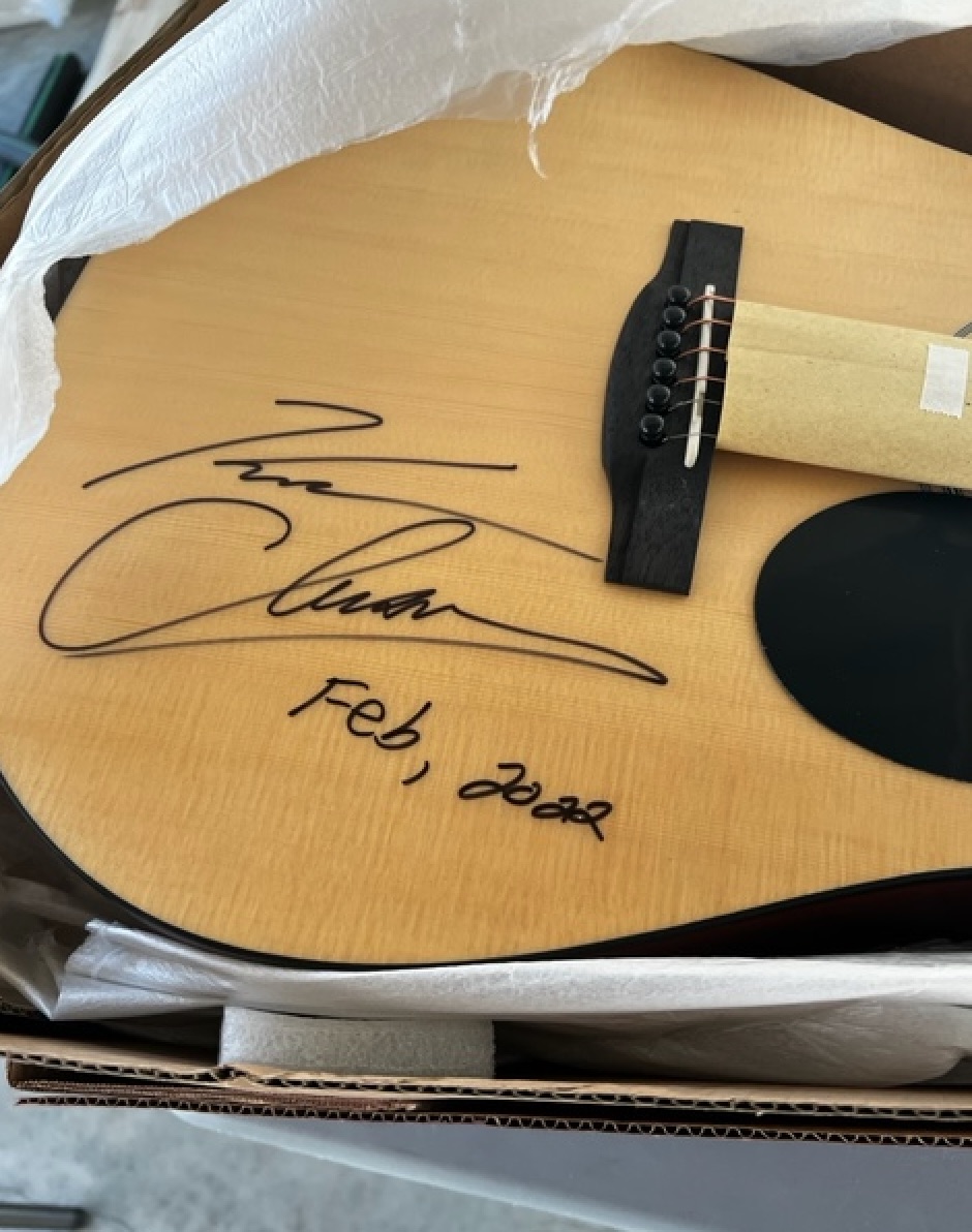 Kenny Chesney Autographed Guitar TEAM 2024 Auction