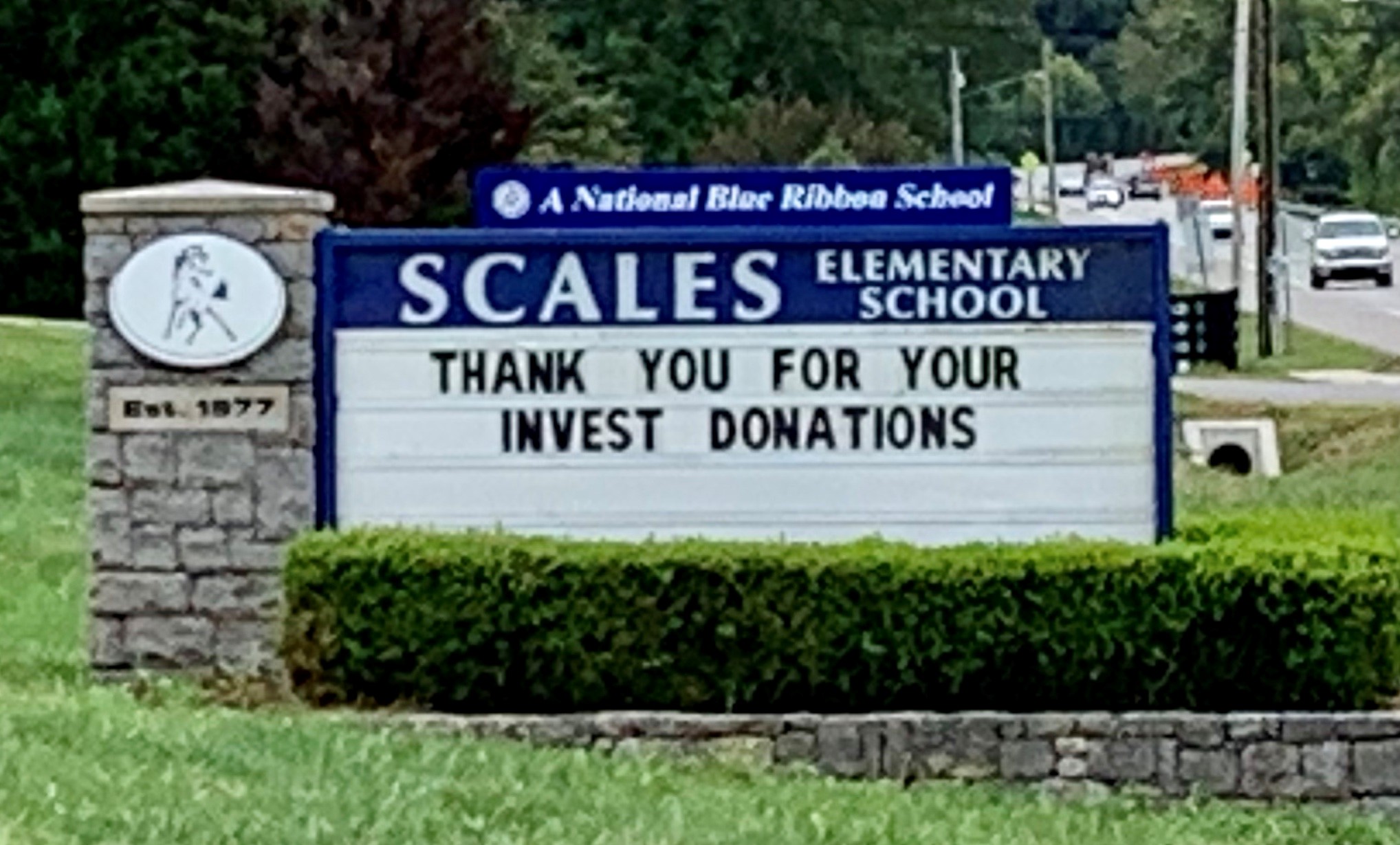 Pick your own Message on the Scales Sign Let's Grow, Scales INVEST