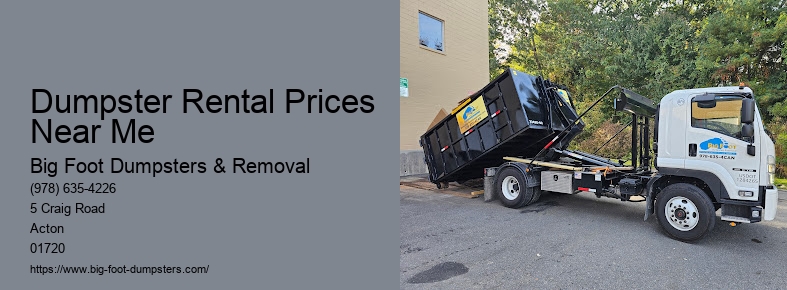 dumpster rental cost near me