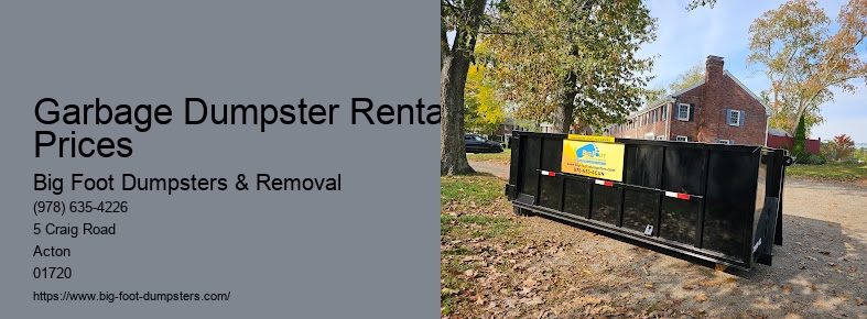 dumpster rental cost near me