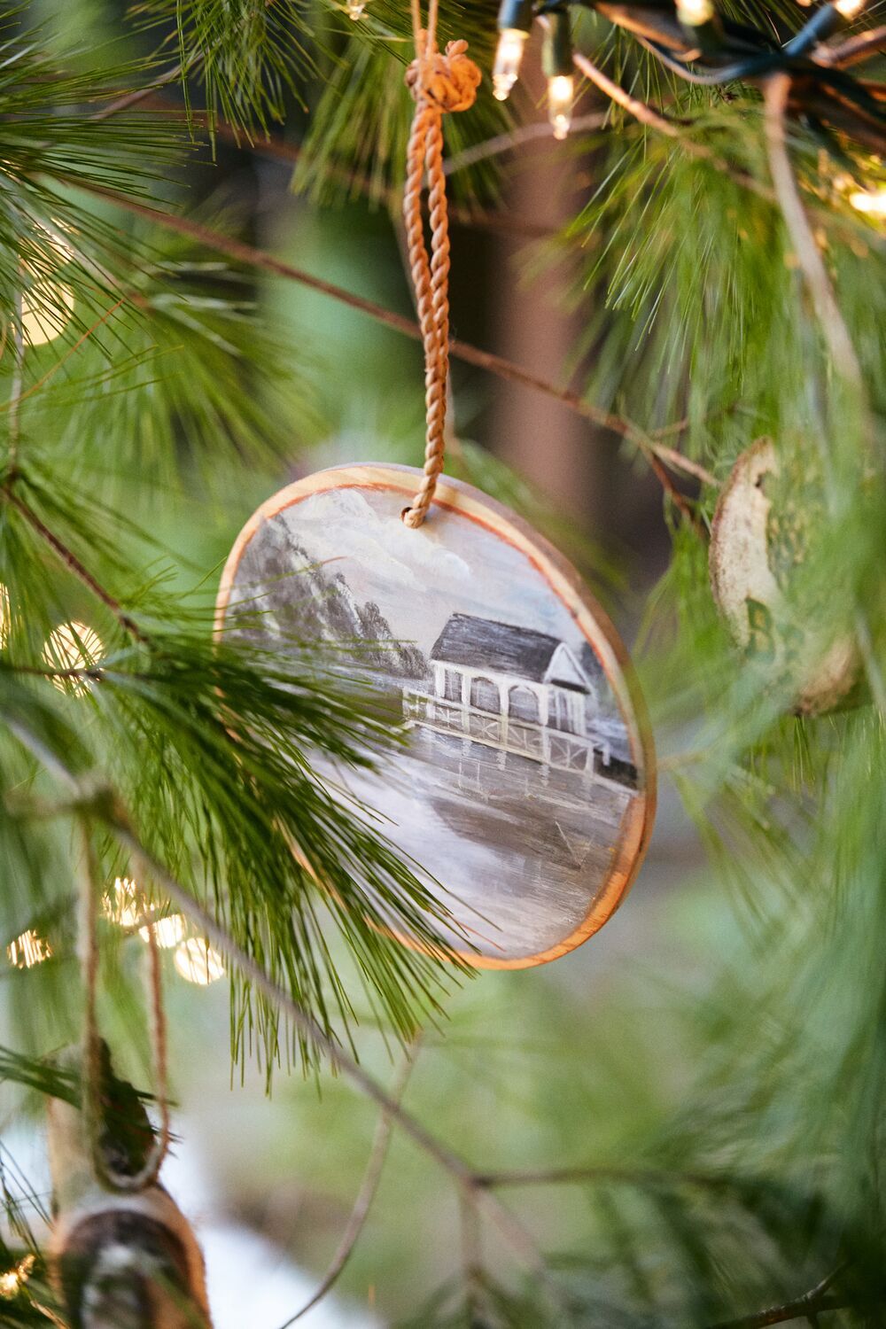 Christmas Ornament of Boathouse