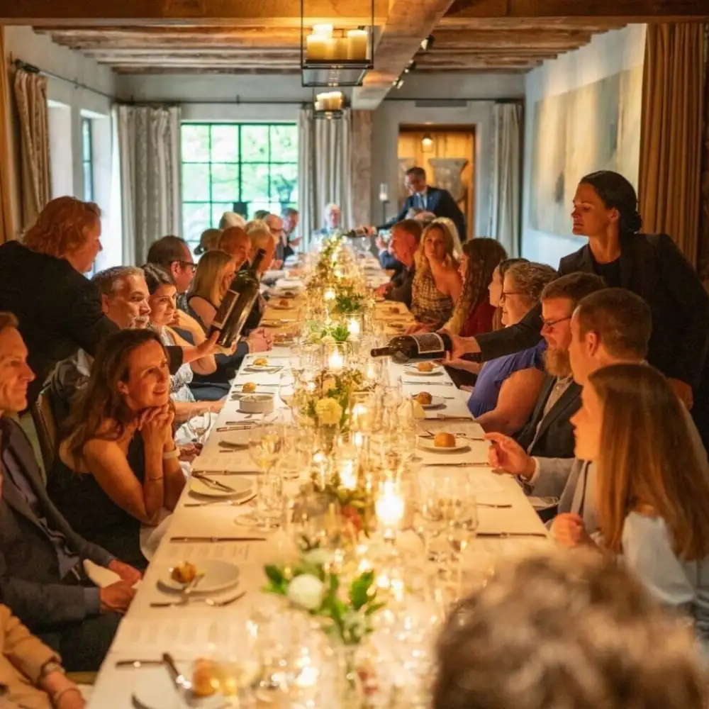 Dinner in Wine Cellar