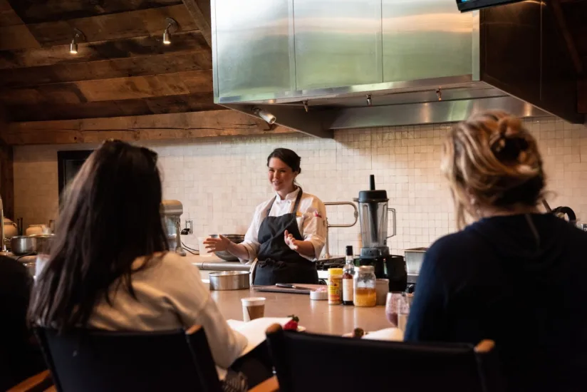 Guests Watching Cooking Demonstration