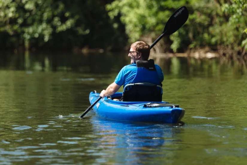 Man Kayaking