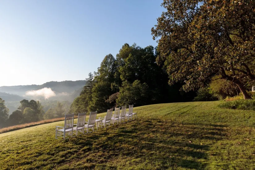 Rocking Chairs on Main House Lawn