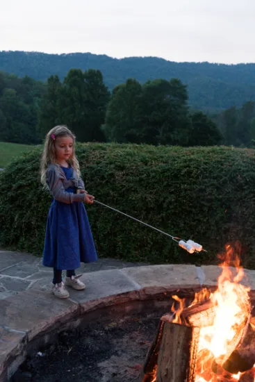 Child Making a S'mores