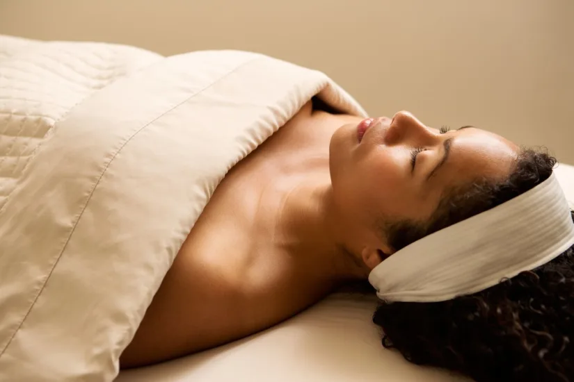 Woman Relaxing at Spa