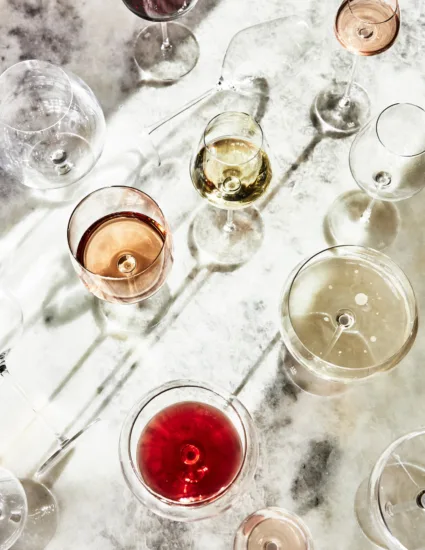 Variety of Wine Glasses