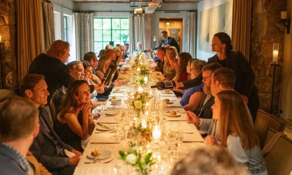 Dinner in Wine Cellar