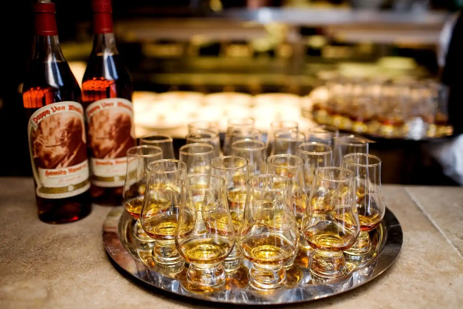 Whiskey Glasses being Served