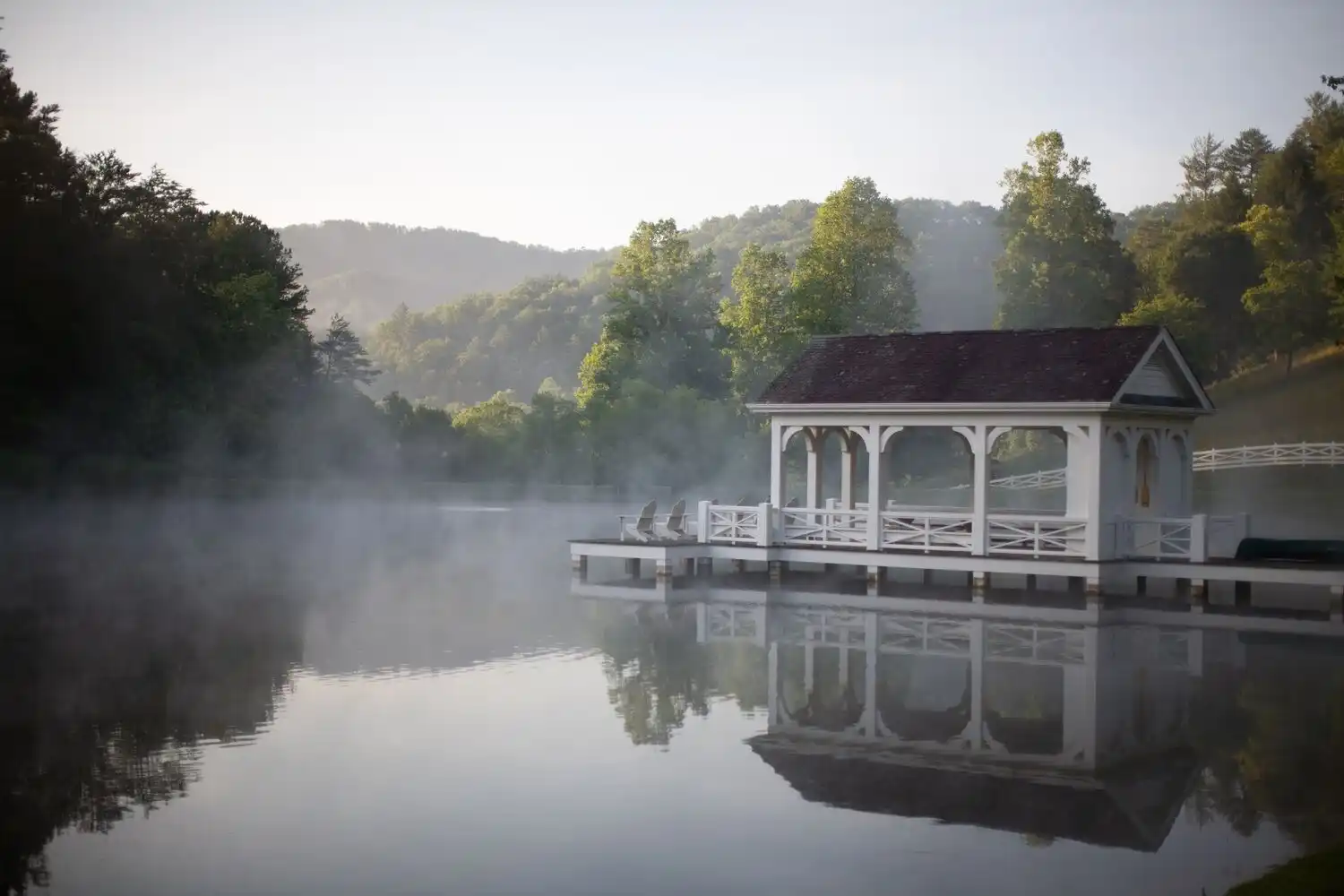Early Morning Boathouse Scenic