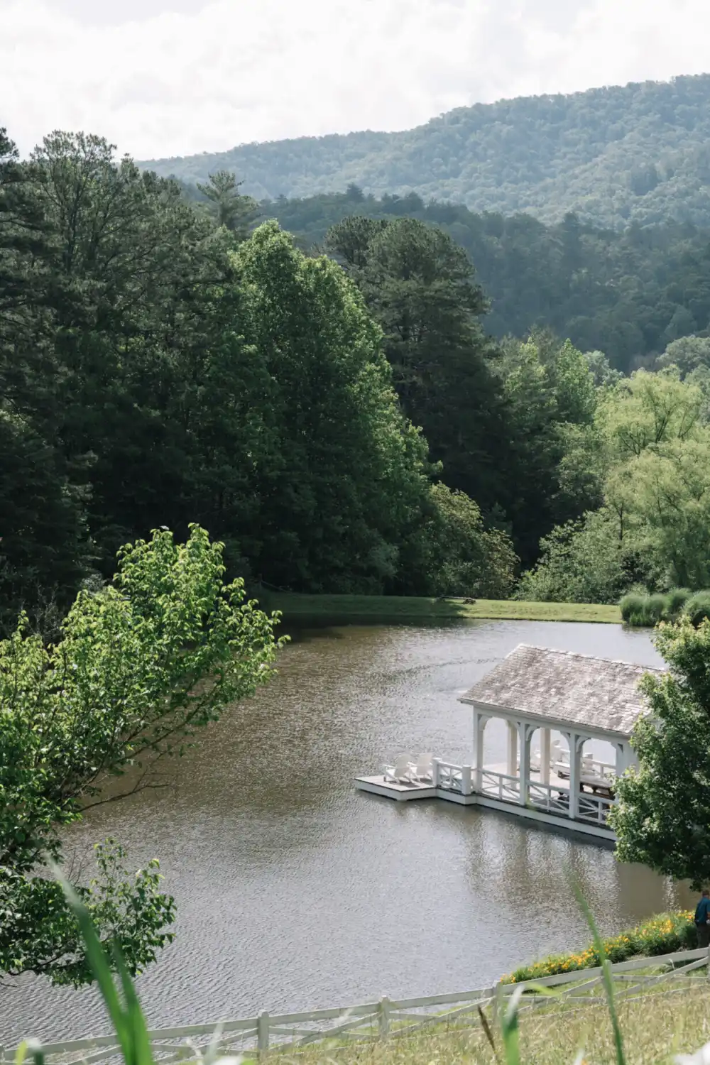 View of Boathouse and Pond