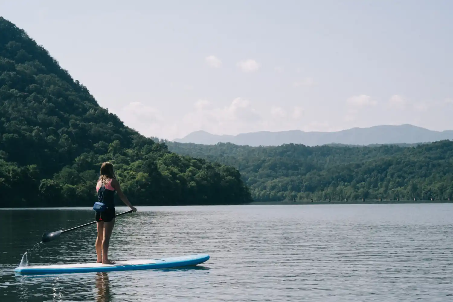 Girl Paddle Boarding