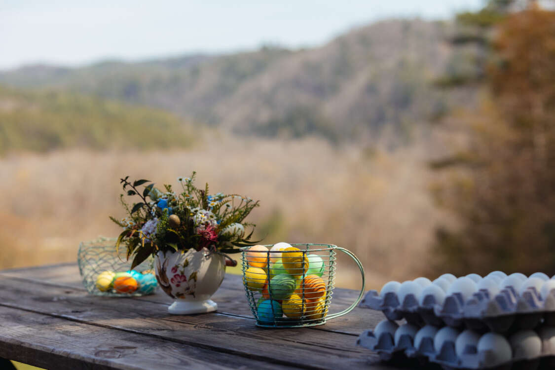 Easter Egg Dying Setup