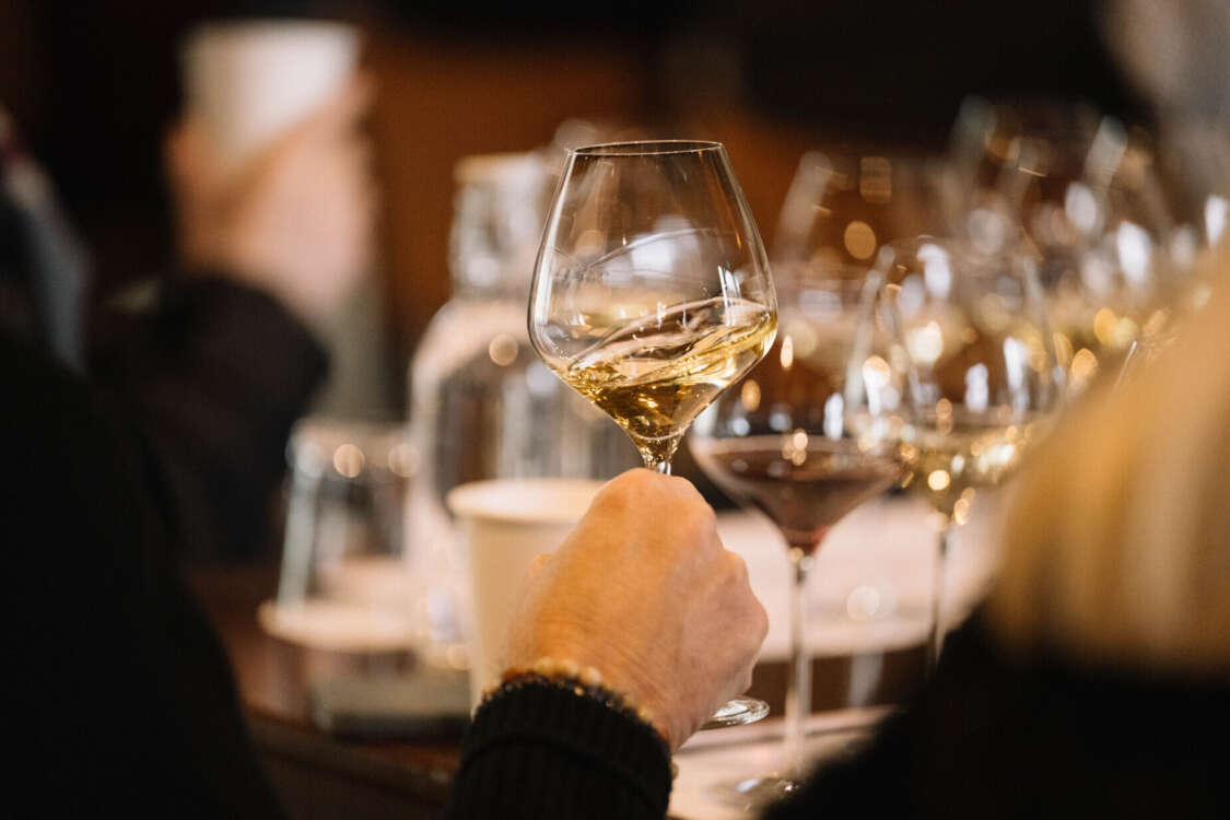 Guest Enjoying a Wine Tasting