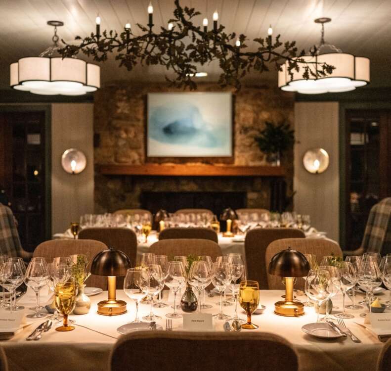 Dogwood Event Dinner Setup