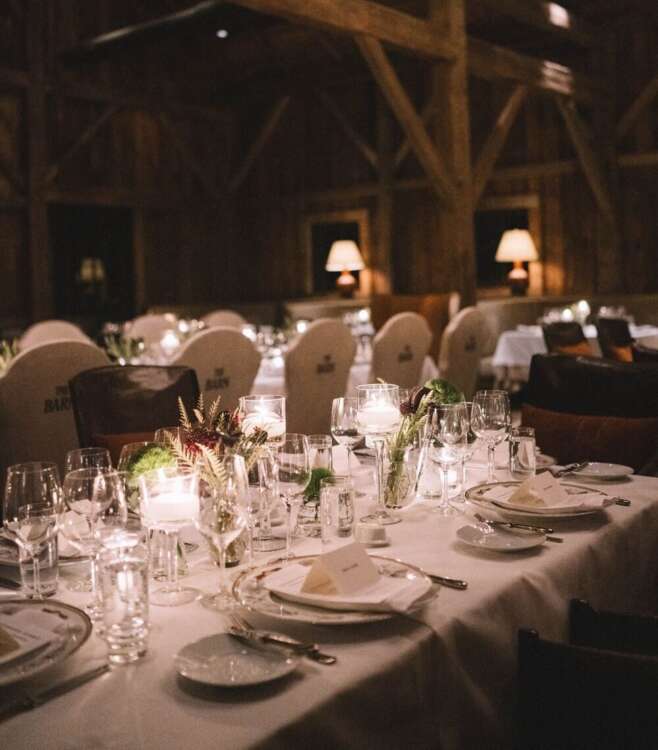 The Barn Dinner Setting